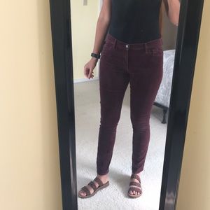 Burgundy corduroys size 10